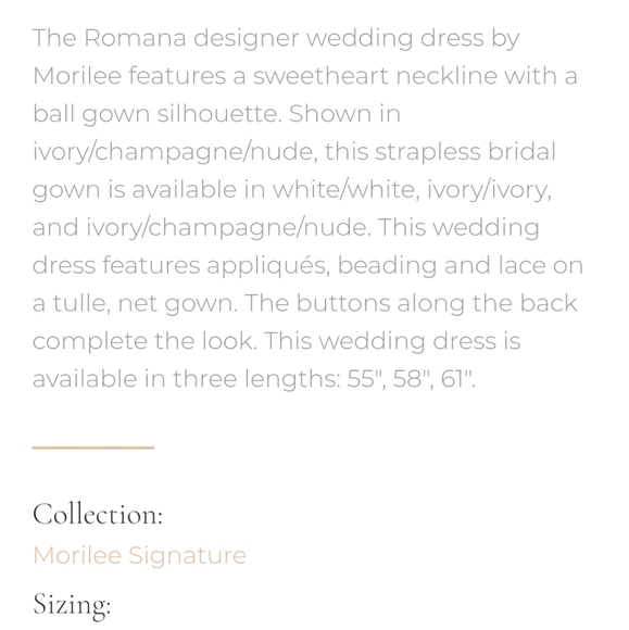 New/Never worn wedding dress by Morilee w/ veil - Picture 5 of 13